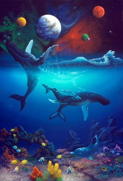 動物 Painting - 海中のユニバーサルハーモニー